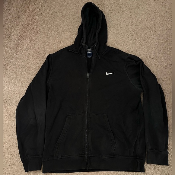 Men’s Black Full Zip Hoodie - Size XL - Picture 1 of 3